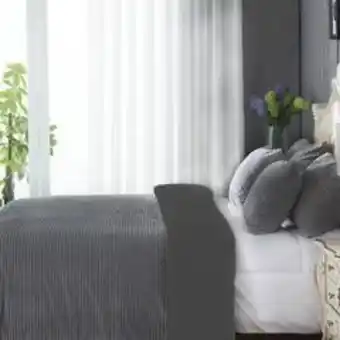 Falabella Edredón duvet canales gris oscuro oferta