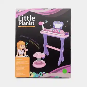 Panamericana Piano electrónico infantil con butaco, morado/rosado oferta