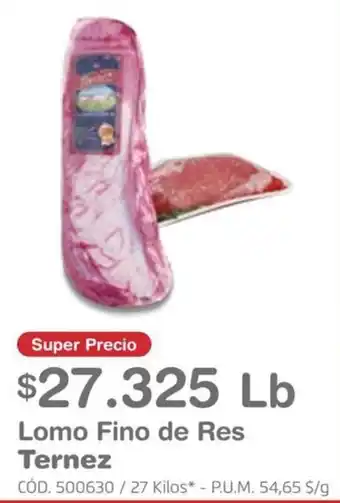 Makro Lomo Fino de Res TERNEZ oferta