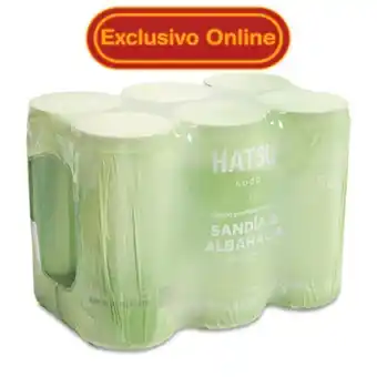 Makro Hatsu soda lata sandia albahaca 269mlx6u oferta