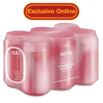 Makro Hatsu soda frambuesa rosas 269mlx6u oferta