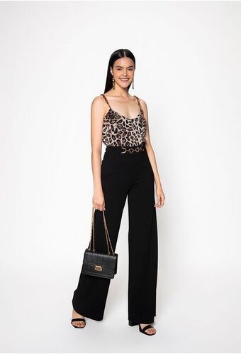 ELA Blusa de tiras con insumo y escote en v oferta