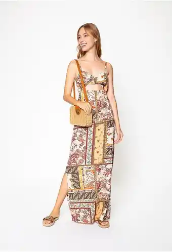 ELA Vestido largo de tiras oferta