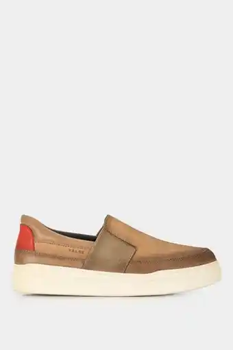 Vélez Mocasines botanic de cuero para hombre elásticos laterales arena oferta