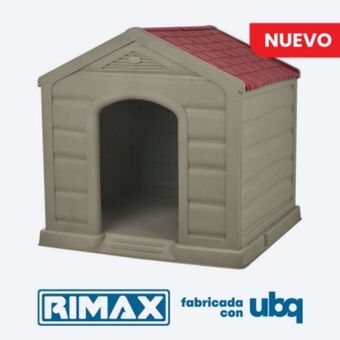 Casa para perro razas medianas y grandes taupe - rojo ubq