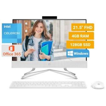 Linio Pc todo en uno aio hp 22-dd0524la intel celeron j4025 ram 4g dd 128 ssd win 10 oferta