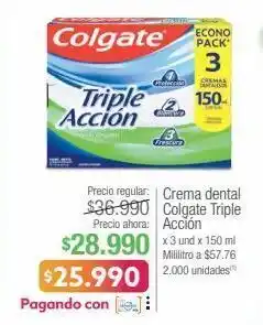 Jumbo Crema dental colgate triple acción x 3und x 150ml oferta