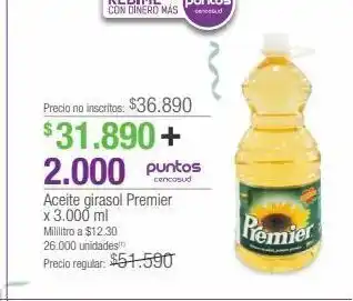 Jumbo Aceite de girasol premier x 3000ml oferta