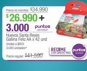 Jumbo Huevos santa reyes gallina feliz aa x 42 und oferta