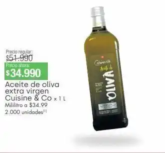 Jumbo Aceite de oliva extra virgen cuisine & co x 1 l oferta