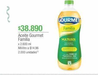 Jumbo Aceite gourmet familia x 2.600 ml oferta