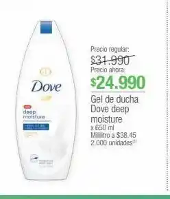 Jumbo Gel de ducha dove deep moisture x 650 ml oferta