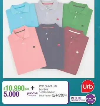 Jumbo Polo básica urb hombre oferta