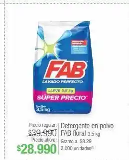 Jumbo Detergente en polvo fab floral 3.5 kg oferta