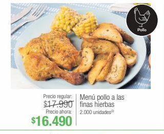 Jumbo Menú pollo a las finas hierbas oferta