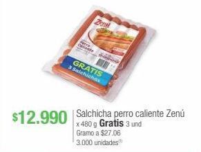 Jumbo Salchicha perro caliente zenú x 480 g gratis 3 und oferta