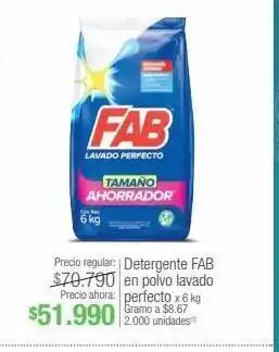 Jumbo Detergente fab en polvo lavado perfecto x 6 kg oferta