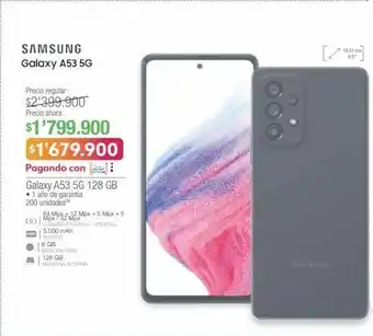 Jumbo Samsung galaxy a53 5g 128 gb • 1 año de garantía oferta