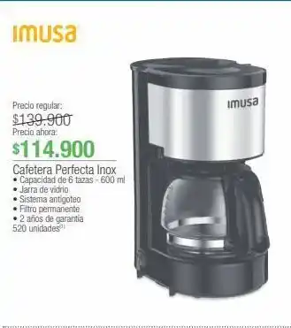 Jumbo Cafetera perfecta inox • capacidad de 6 tazas - 600 ml oferta