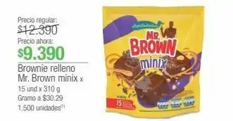 Jumbo Brownie relleno mr. brown minix x 15 und x 310 g oferta