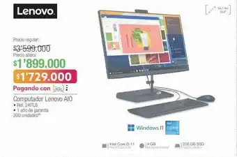 Jumbo Lenovo computador lenovo aio • ref. 24itl6 oferta