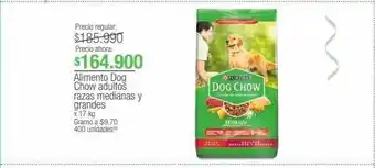 Jumbo Alimento dog chow adultos razas medianas y grandes x 17 kg oferta