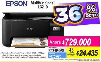Alkomprar Epson Multifuncional L3210 oferta