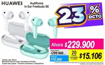 Alkomprar Huawei Audifonos In Ear Freebuds SE oferta