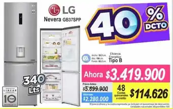 Alkomprar LG Nevera GB37SPP 340lt oferta