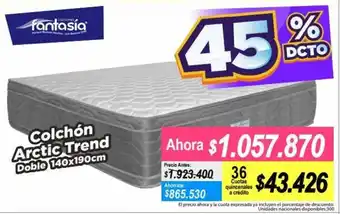 Alkomprar Fantasía Colchón Arctic Trend Doble 140 x 190cm oferta