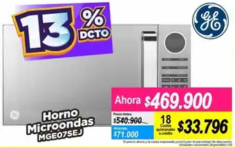 Alkomprar GE Horno Microondas MGE07SEJ oferta