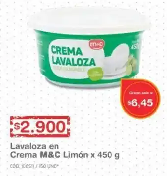 Makro Lavaloza en Crema M&C Limón x 450g oferta