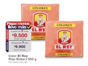 Makro color El Rey Rojo bolsa x 500g oferta