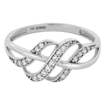 Kevin's Joyeros Anillo en oro blanco de 18 kilates, con zircones oferta
