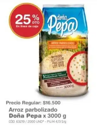 Makro Arroz Parbolizado Doña Pepa x 3000g oferta