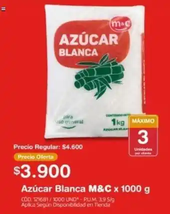 Makro Azúcar Blanca M&C x 1000g oferta