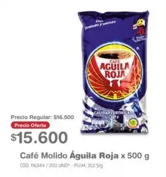 Makro Café Molido Águila Roja x 500g oferta