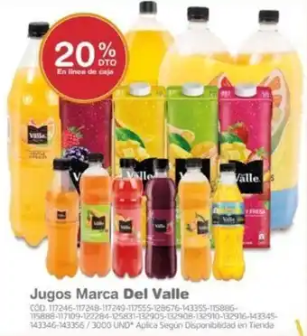 Makro Jugos Marca Del Valle oferta