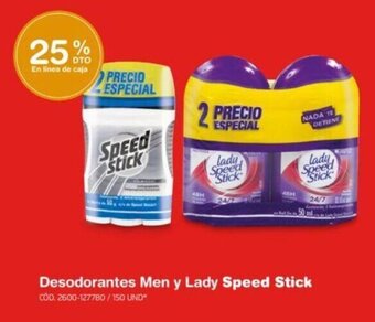 Makro Desodorantes Men y Lady Speed Stick oferta