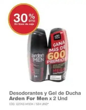 Makro Desodorantes y Gel de Ducha Arden for Men x 2 und oferta