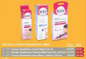 Makro Bandas y Cremas Depilatorias Veet x 30ml oferta