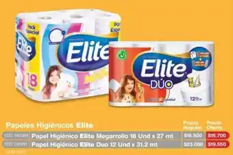 Makro Papel Higiénico Elite Megarollo 18 und x 27m oferta