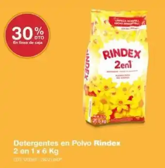 Makro Detergentes en Polvo Rindex 2 en 1 x 6kg oferta