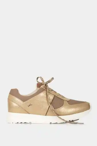 Vélez Tenis deportivos tropical de cuero para mujer suela de color dorado oferta