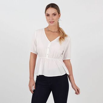 Fuera de Serie Blusa cuello v manga corta oferta