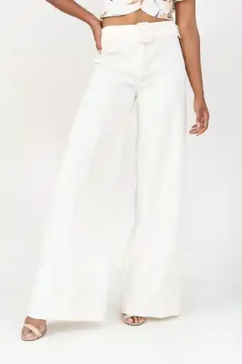Unipunto Pantalón palazzo vena y cinturón oferta