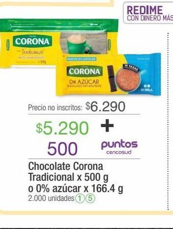 Jumbo Chocolate corona tradicional x 500 g oferta