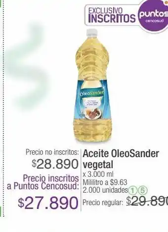 Jumbo Aceite oleosander vegetal x 3.000 ml oferta