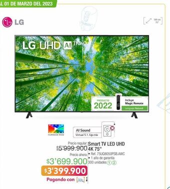 Jumbo Smart tv led uhd 4k 75" oferta