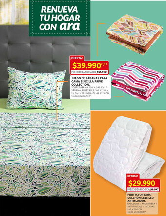 Ara Juego de Sábanas para Cama Sencilla Prive Collection oferta